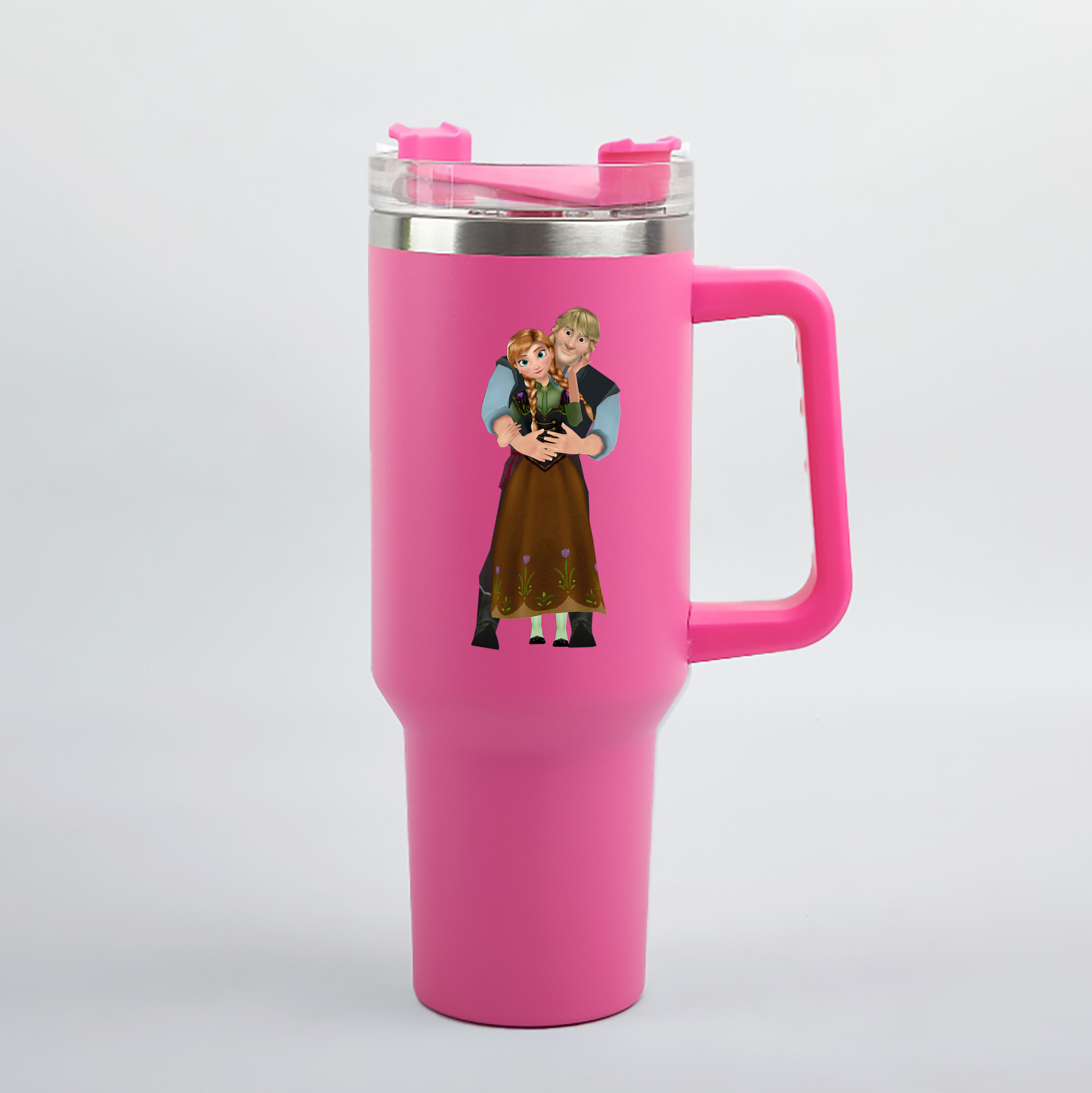（画像用） アナと雪の女王 アンナ エルサ Frozen Anna Elsa 1200mL車用タンブラー（カラープリント）